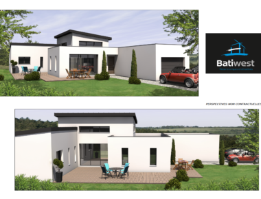 Une construction aux lignes résolument modernes…